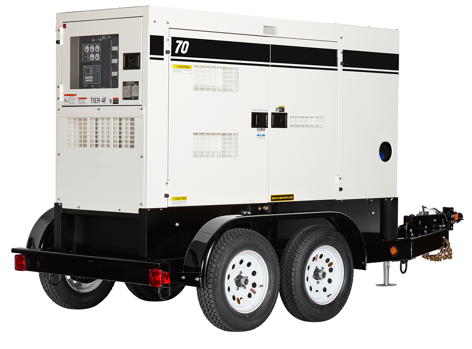 Diesel generator on a trailer
